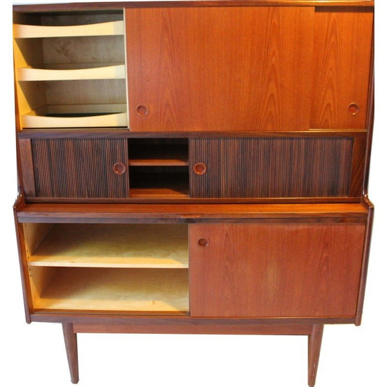 Image 1 of Vintage teak highboard by Johannes Andersen for Oy Wilh. Schauman, 1969