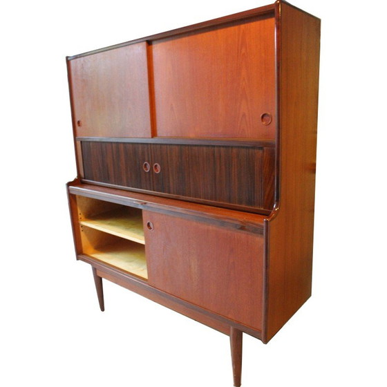 Image 1 of Vintage teak highboard by Johannes Andersen for Oy Wilh. Schauman, 1969