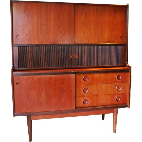 Image 1 of Vintage teak highboard by Johannes Andersen for Oy Wilh. Schauman, 1969