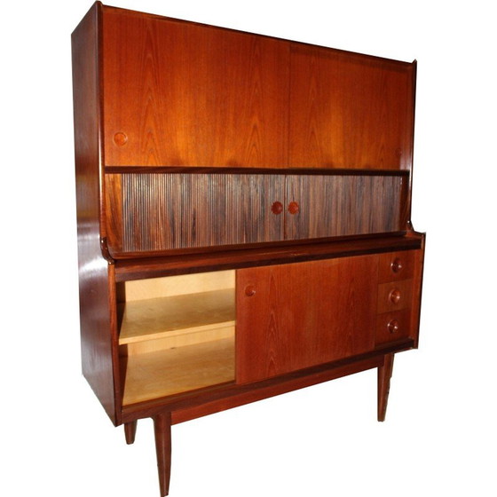 Image 1 of Vintage teak highboard by Johannes Andersen for Oy Wilh. Schauman, 1969