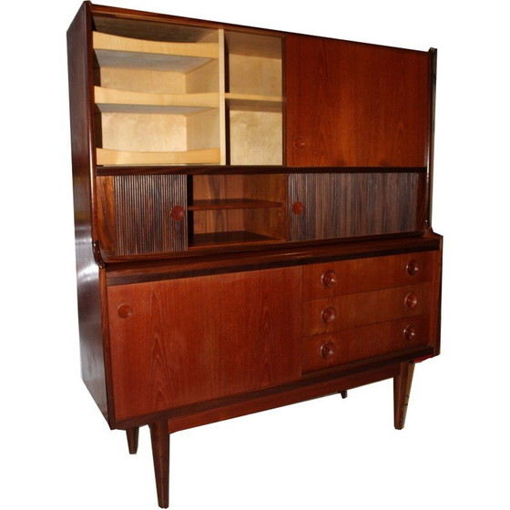Image 1 of Vintage teak highboard by Johannes Andersen for Oy Wilh. Schauman, 1969