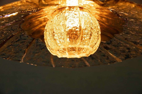 Image 1 of Midmod glass pendant lamp Orrefors, 60s Japandi glass pendant