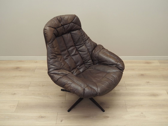 Image 1 of Leather Swivel Armchair, Danish Design, 1960S, Designer: H.W. Klein, Manufacture: Bramin