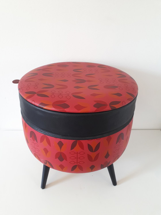 Image 1 of vintage footstool fifties side table