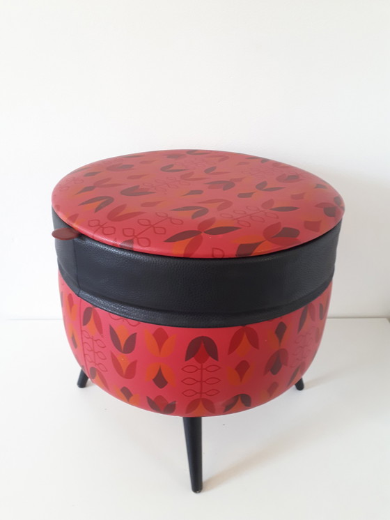 Image 1 of vintage footstool fifties side table
