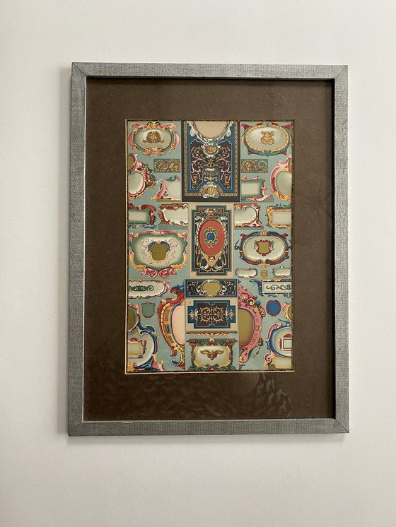 Image 1 of 4 Chrome Lithographs From History Of Design By Racinet