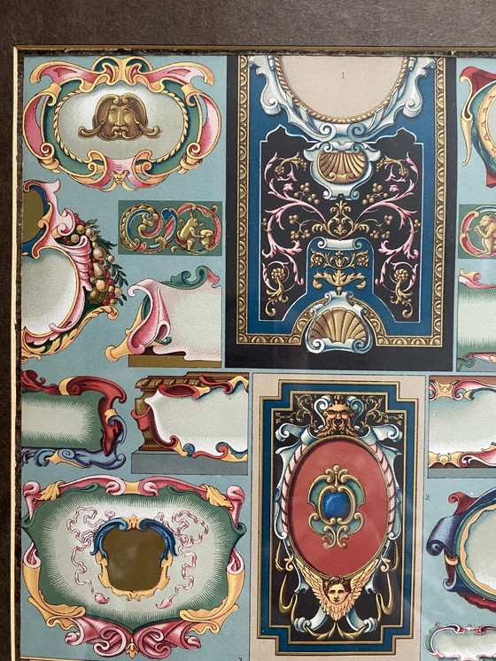 Image 1 of 4 Chrome Lithographs From History Of Design By Racinet