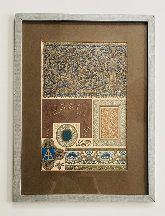 Image 1 of 4 Chrome Lithographs From History Of Design By Racinet