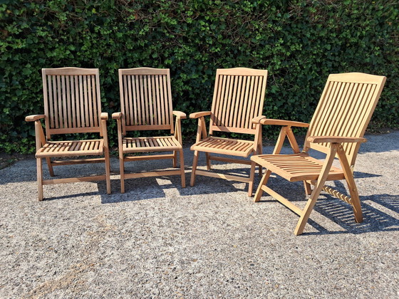 Image 1 of Teak Standing Chairs, Folding