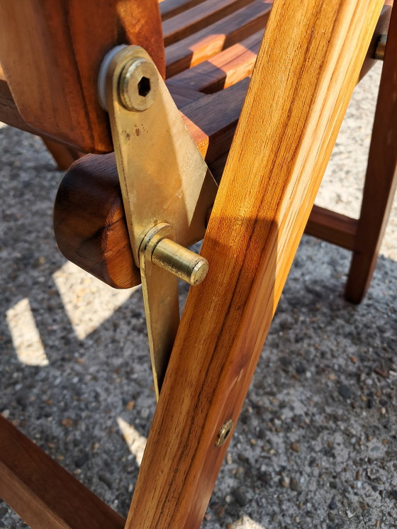 Image 1 of Teak Standing Chairs, Folding