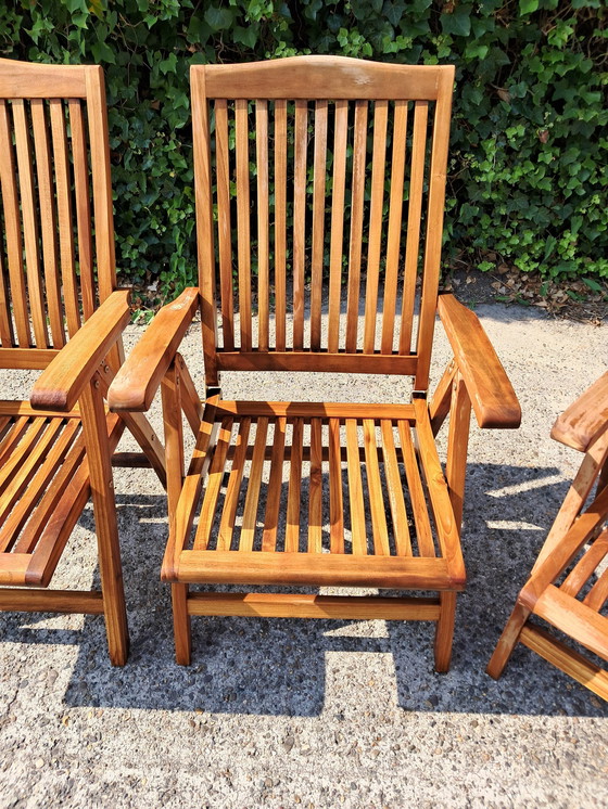 Image 1 of Teak Standing Chairs, Folding