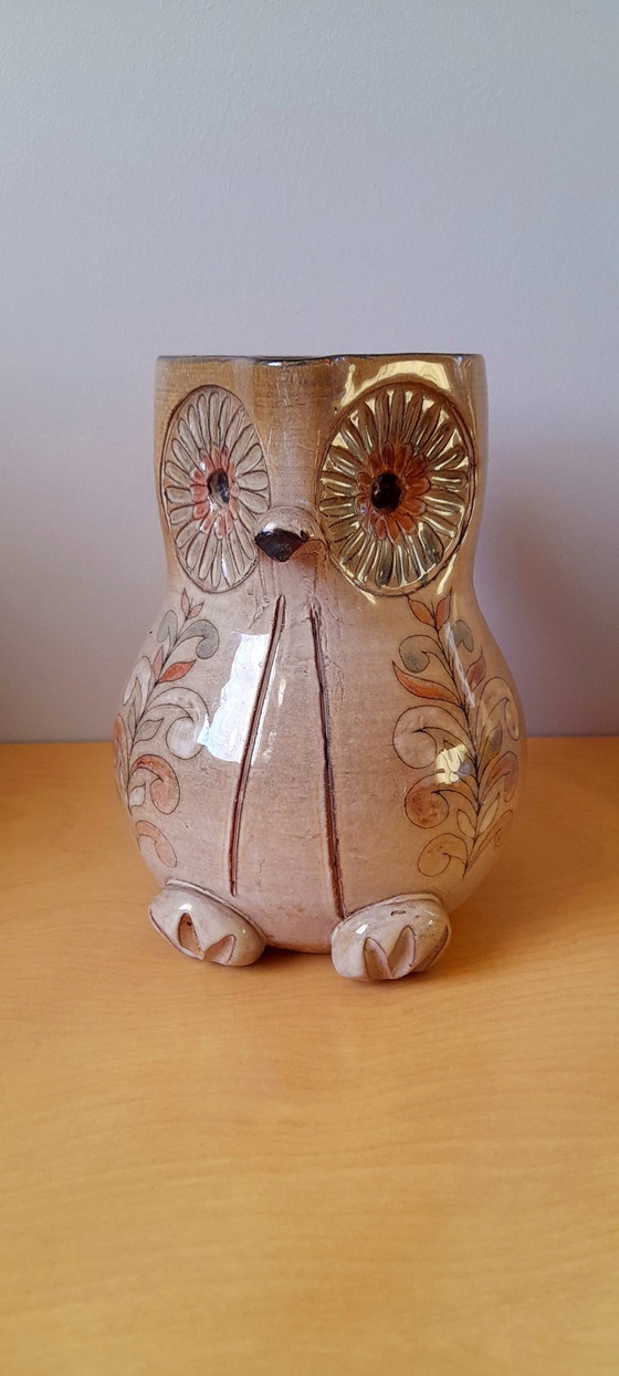 Image 1 of Zoomorphic Owl pitcher, Michel Bailly, 1960.