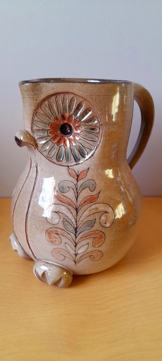 Image 1 of Zoomorphic Owl pitcher, Michel Bailly, 1960.