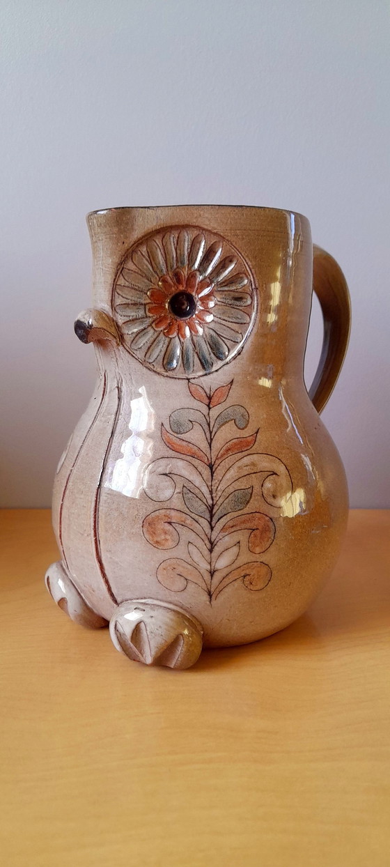 Image 1 of Zoomorphic Owl pitcher, Michel Bailly, 1960.