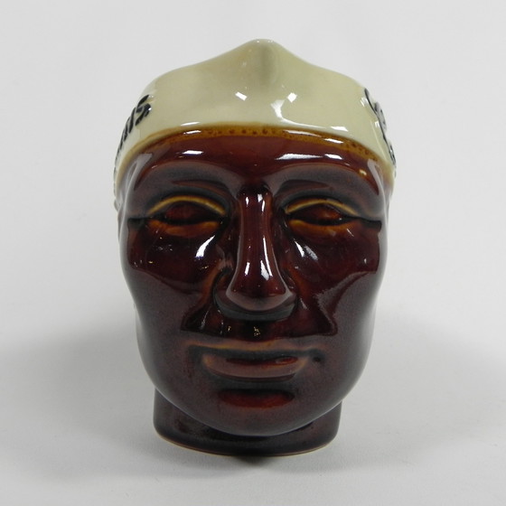 Image 1 of DECANTER CASANIS, CERAMIC, MOORISH HEAD, 1960S