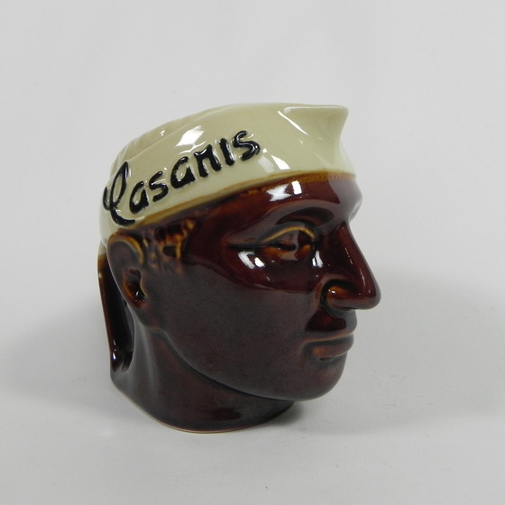 Image 1 of DECANTER CASANIS, CERAMIC, MOORISH HEAD, 1960S