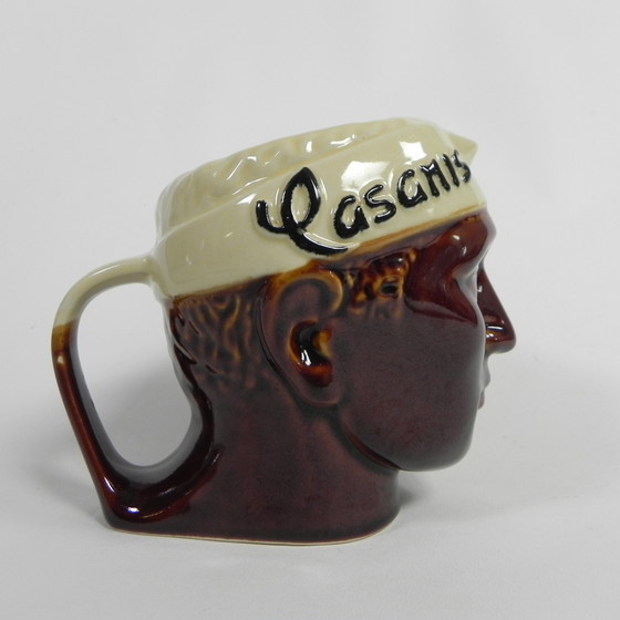 Image 1 of DECANTER CASANIS, CERAMIC, MOORISH HEAD, 1960S