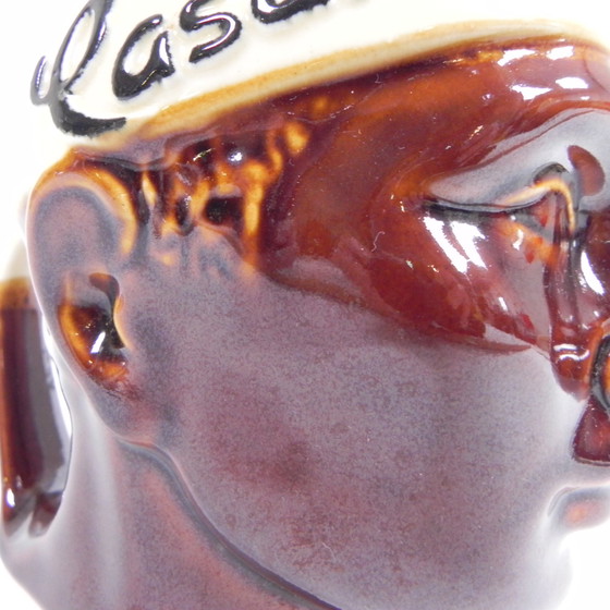 Image 1 of DECANTER CASANIS, CERAMIC, MOORISH HEAD, 1960S