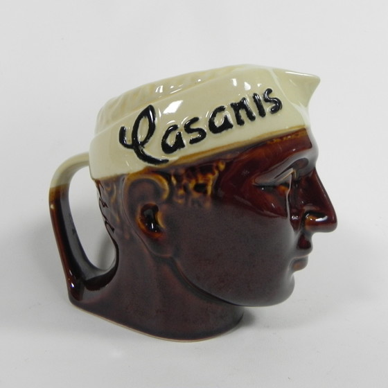 Image 1 of DECANTER CASANIS, CERAMIC, MOORISH HEAD, 1960S