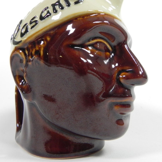 Image 1 of DECANTER CASANIS, CERAMIC, MOORISH HEAD, 1960S