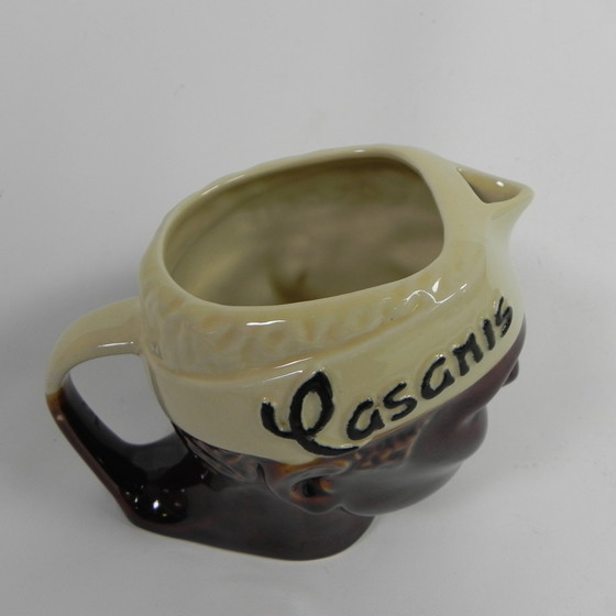 Image 1 of CARAFE CASANIS, CÉRAMIQUE, TÊTE DE MAURE, ANNÉES 1960