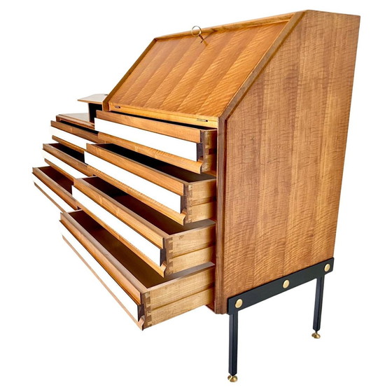Image 1 of 1X Mid Century Modern Wood Sideboard, Consorzio Mobili Cantu, Italy 1960