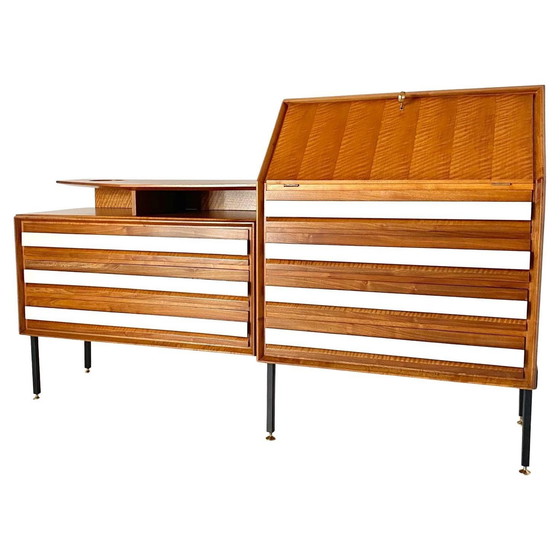 Image 1 of 1X Mid Century Modern Wood Sideboard, Consorzio Mobili Cantu, Italy 1960