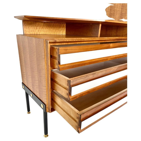 Image 1 of 1X Mid Century Modern Wood Sideboard, Consorzio Mobili Cantu, Italy 1960