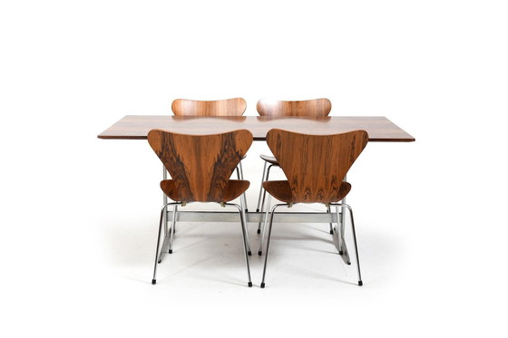 Image 1 of Arne Jacobsen Shaker Table And Series 7 Chairs 1960S