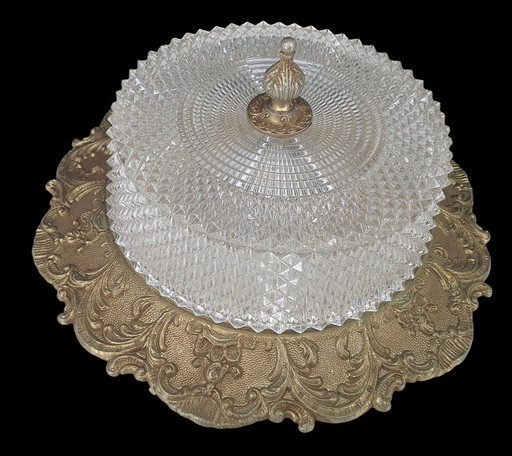 2091 Vintage Hollywood Regency Style Baroque Ceiling Light