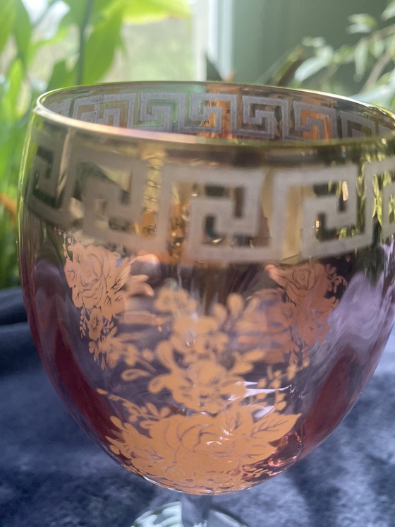 Image 1 of 5 Murano Footed Glasses