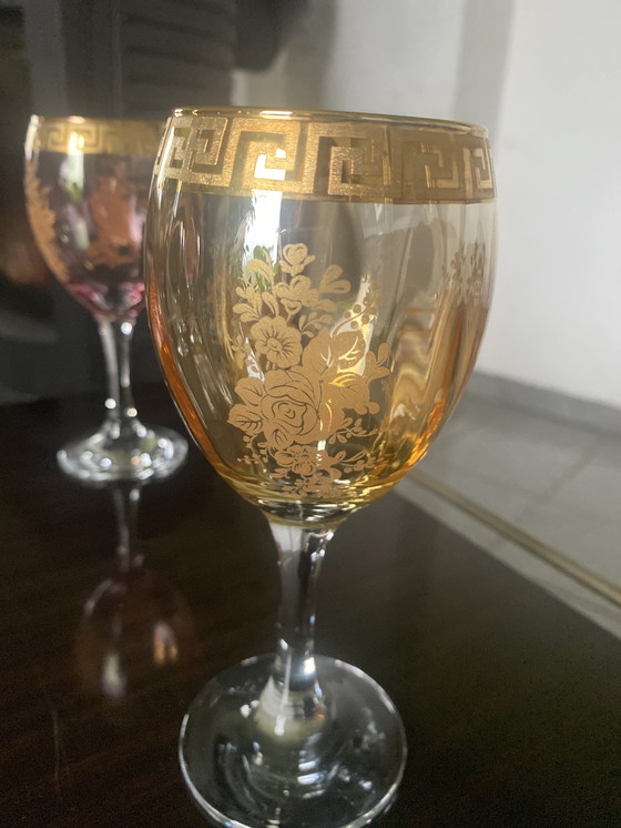 Image 1 of 5 Murano Footed Glasses