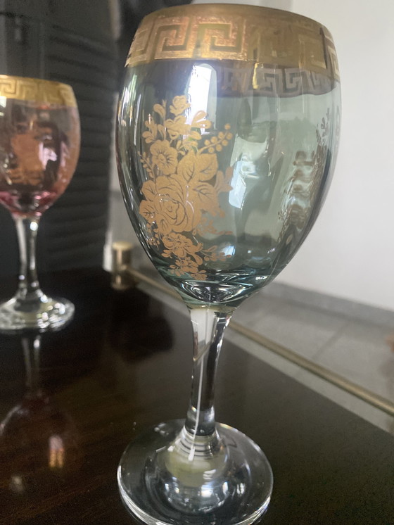 Image 1 of 5 Murano Footed Glasses