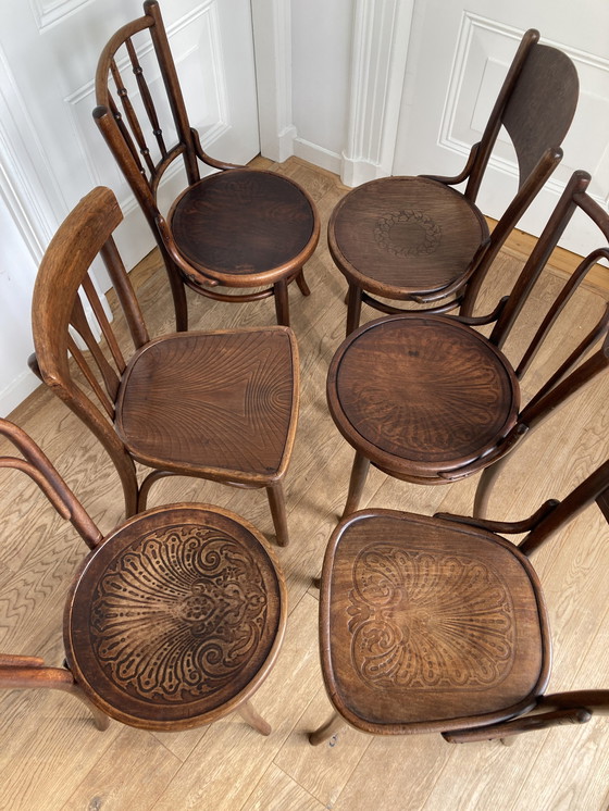 Image 1 of 6X Thonet And Other Bentwood Chairs