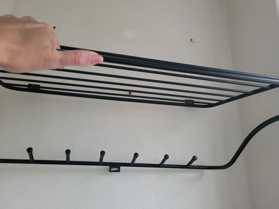 Image 1 of Coat Rack Of Iron With Hat Shelf.