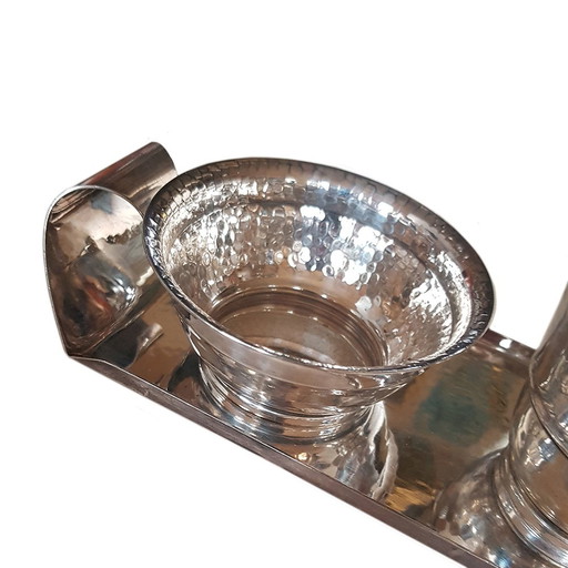 Milk and Sugar Set on Tray by Georg Nilsson for Gero, 1930s, Set of 3