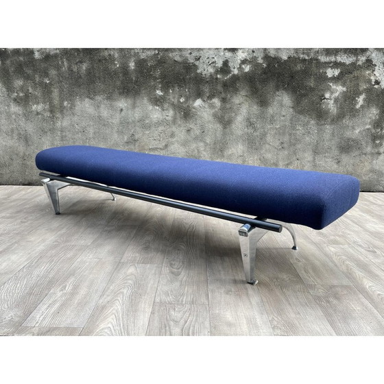 Image 1 of Vintage bench in steel covered with polyurethane foam by Rodolfo Dordoni for Moroso, 1980