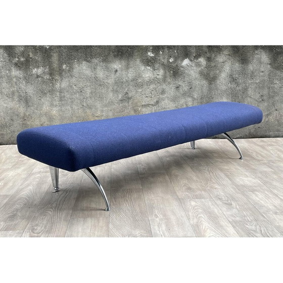 Image 1 of Vintage bench in steel covered with polyurethane foam by Rodolfo Dordoni for Moroso, 1980