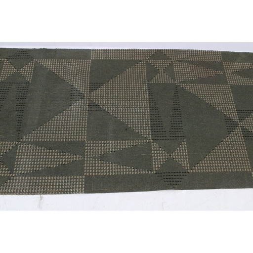 Alfombra vintage de lana abstracta, Checoslovaquia, década de 1950