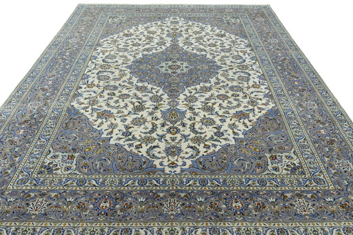 Hand-knotted Keshan oriental rug - 415 X 305 Cm