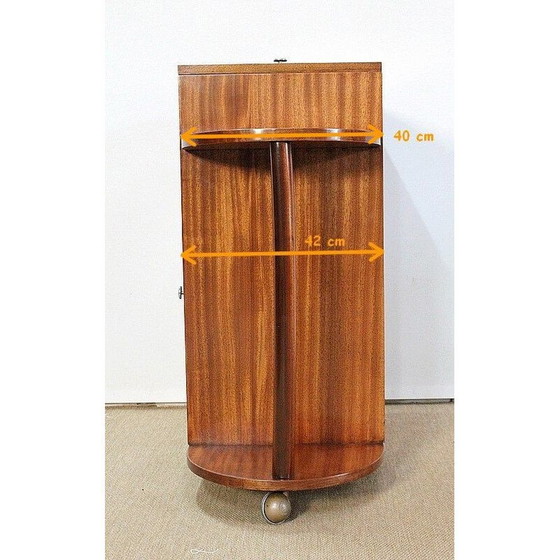 Image 1 of Mid century mahogany veneer bar cabinet, 1950s