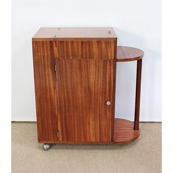 Image 1 of Mid century mahogany veneer bar cabinet, 1950s