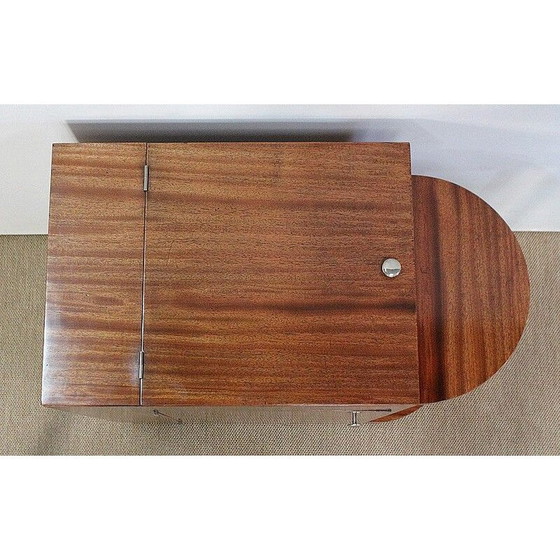 Image 1 of Mid century mahogany veneer bar cabinet, 1950s