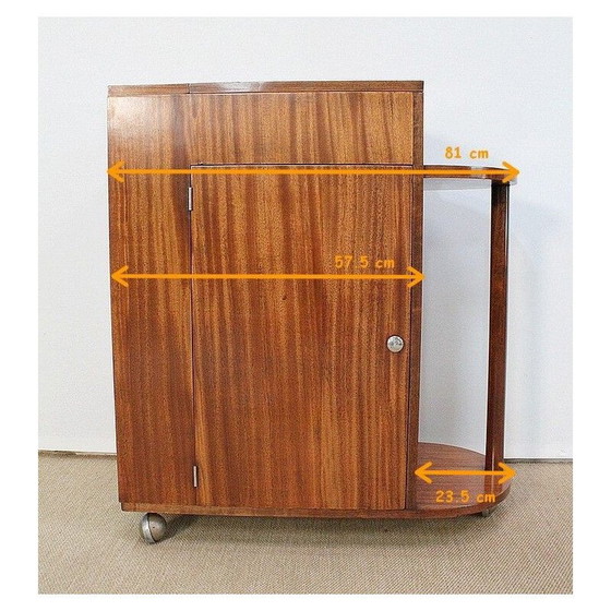 Image 1 of Mid century mahogany veneer bar cabinet, 1950s