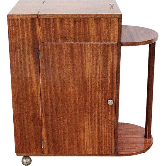 Image 1 of Mid century mahogany veneer bar cabinet, 1950s