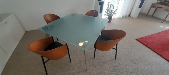 Image 1 of Driade Aleph by Starck Glass/Metal Dinner Table