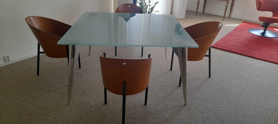 Image 1 of Driade Aleph by Starck Glass/Metal Dinner Table