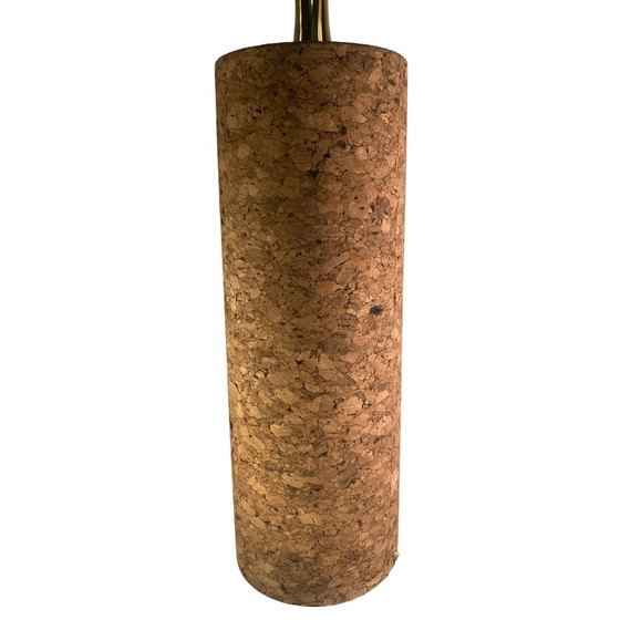 Image 1 of  Mid-Century Italian Cork And Brass Table Lamp