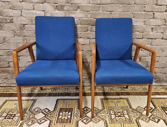 Image 1 of Pair Of Armchairs Josef Hillerband For Wilkhahn 1960