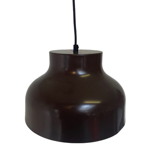 Vintage - Scandinave - Pédant suspendu en forme de bol - Marron